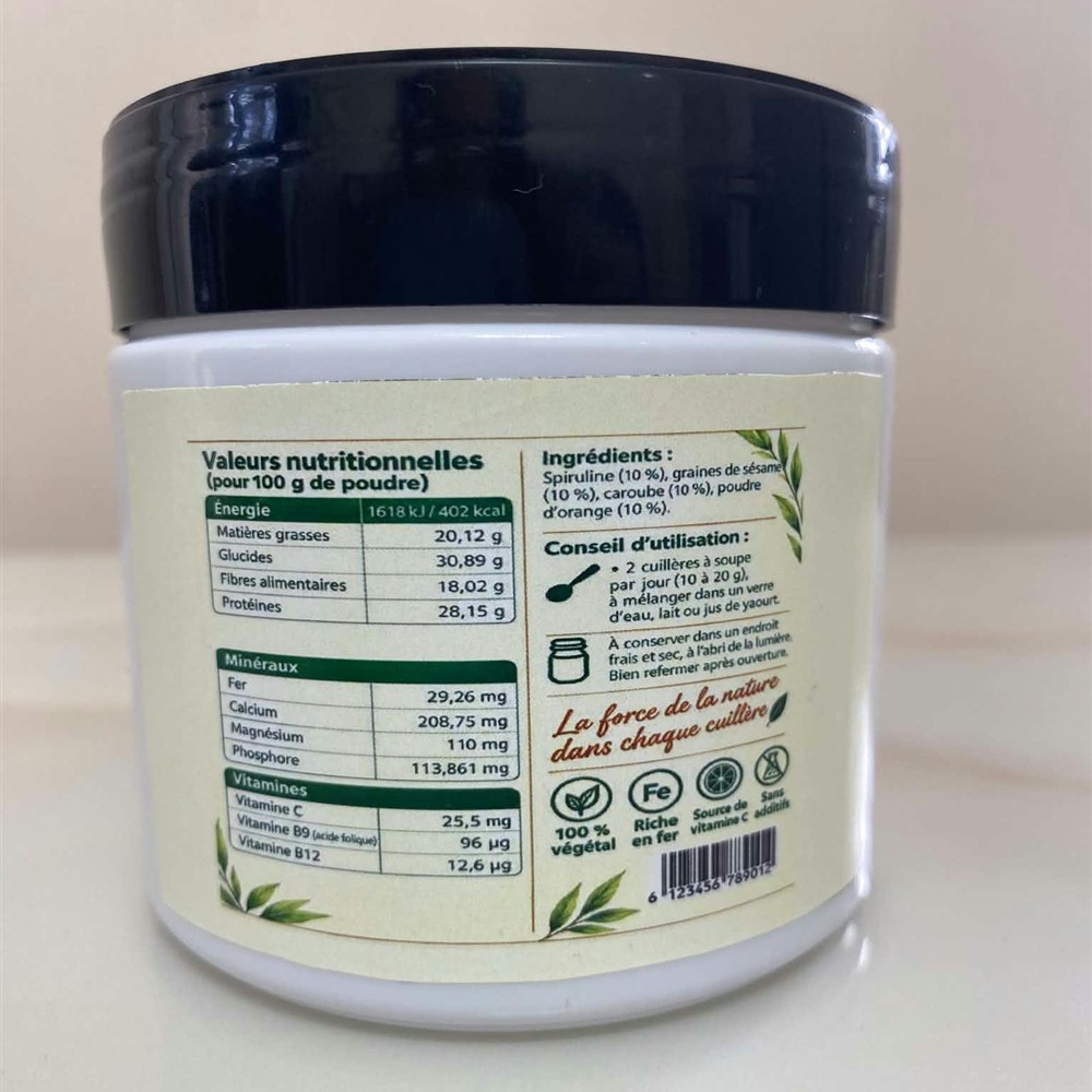 Pot SGCO, valeurs nutritionnelles